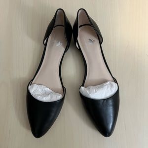 BRAND NEW Brooks Brothers Black Flats - Size 7